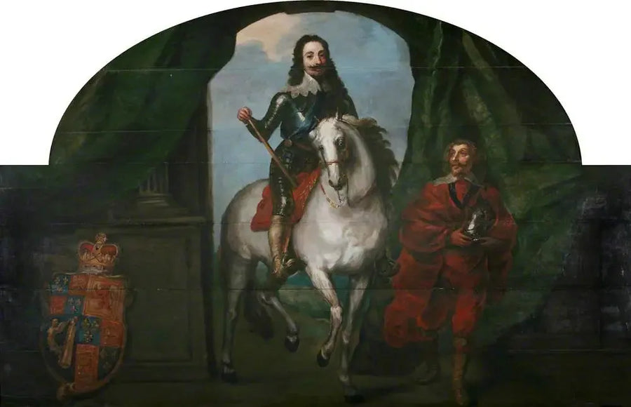 O rei Charles I (1600-1649) e seu escudeiro M. de St Antoine, cavaleiro de Epergnon - Antoine van Dyck