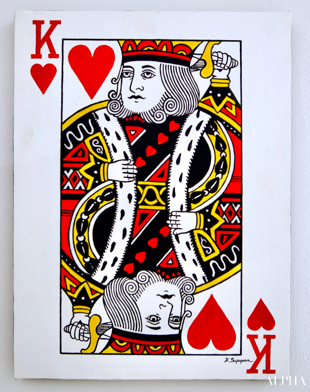 King and Queen of Hearts - Phichai | 30 x 40 cm (x2) Reproductions de tableaux à la peinture à l’huile