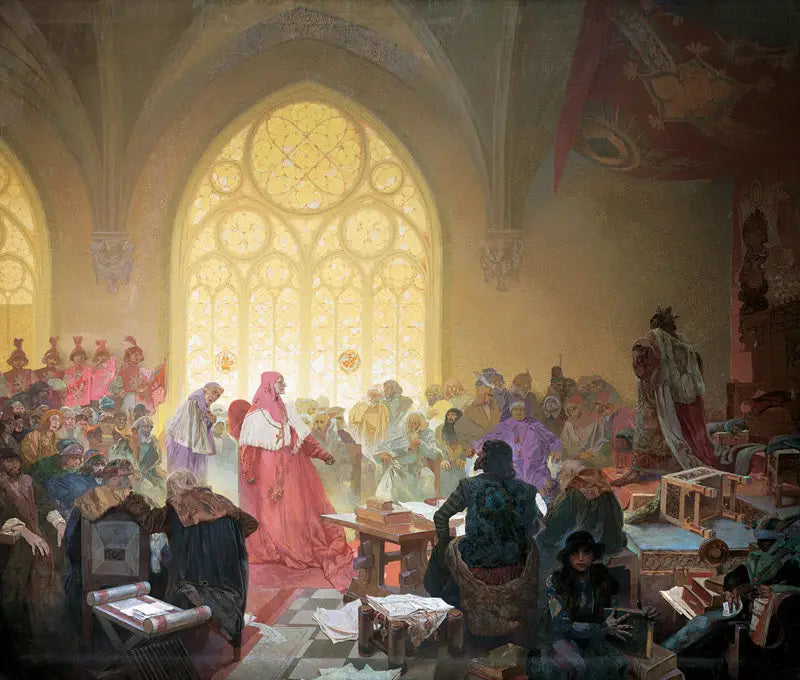 O Rei husita Jiří z Poděbrad - Alphonse Mucha