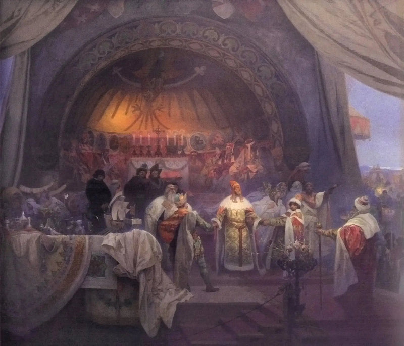 O Rei Premisl Otakar II da Boêmia - Alphonse Mucha
