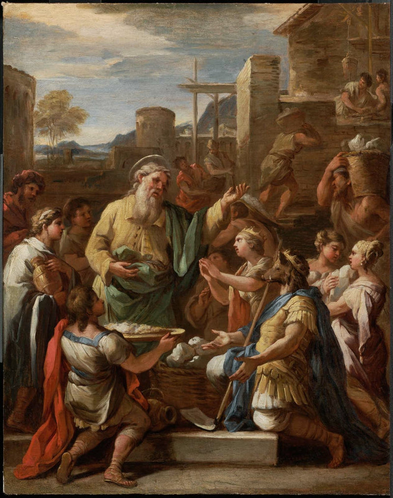 O rei Tiridate diante de São Gregório, o Armênio - Luca Giordano