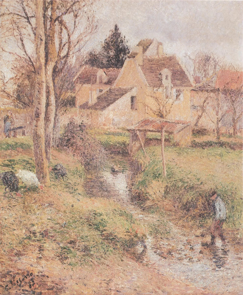 O Riacho em Osny - Camille Pissarro