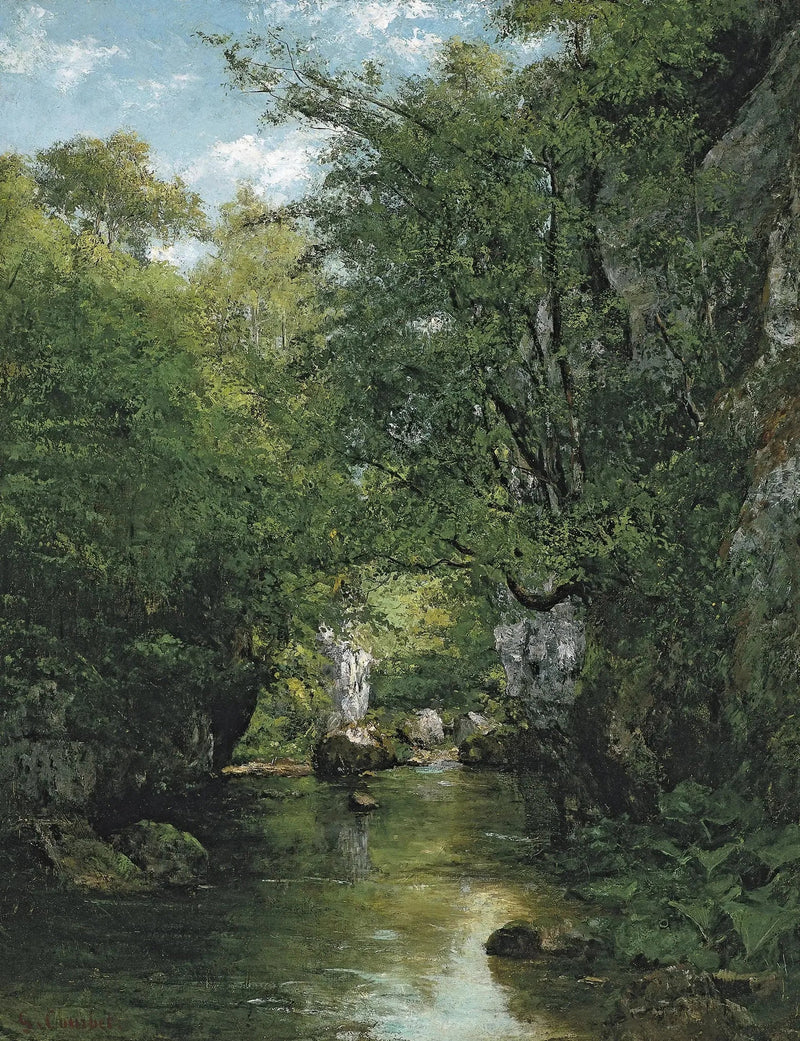 O riacho d'água, La Brème - Gustave Courbet