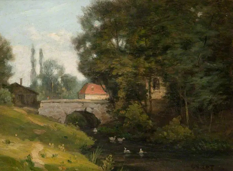 O riacho do moinho - Jean-Baptiste Camille Corot