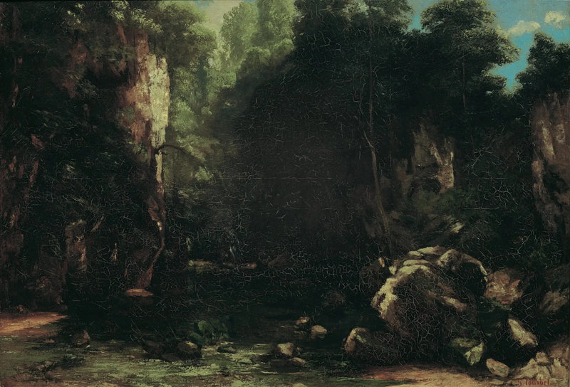 O riacho sombreado - Gustave Courbet