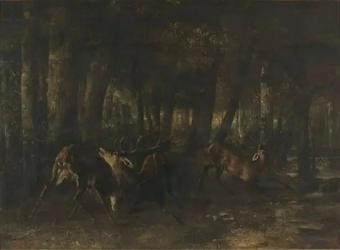 O Renascer da Primavera. Combate de veados - Gustave Courbet