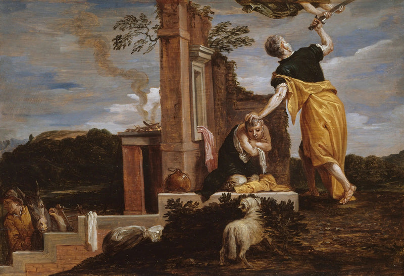 O sacrifício de Isaac por Abraão - David Teniers o Jovem