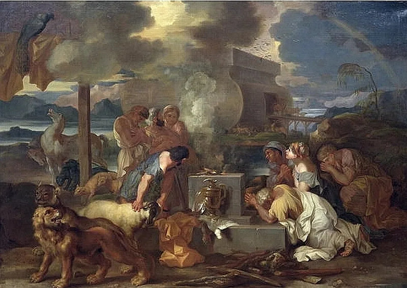 Le Sacrifice de Noé à la sortie de l'arche - Sébastien Bourdon