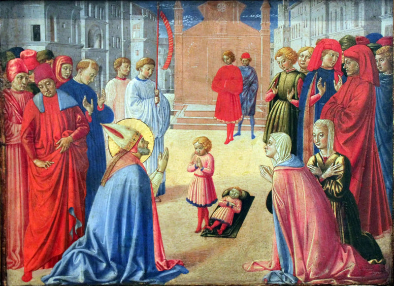 O santo Zénobe ressuscita um menino morto - Benozzo Gozzoli