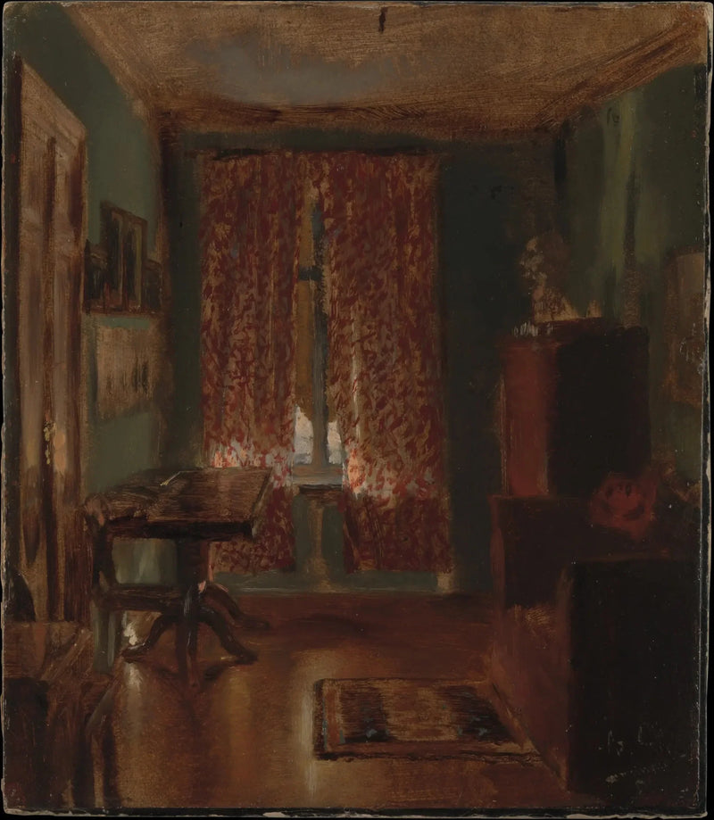 A sala do artista na Ritterstrasse - Adolph von Menzel