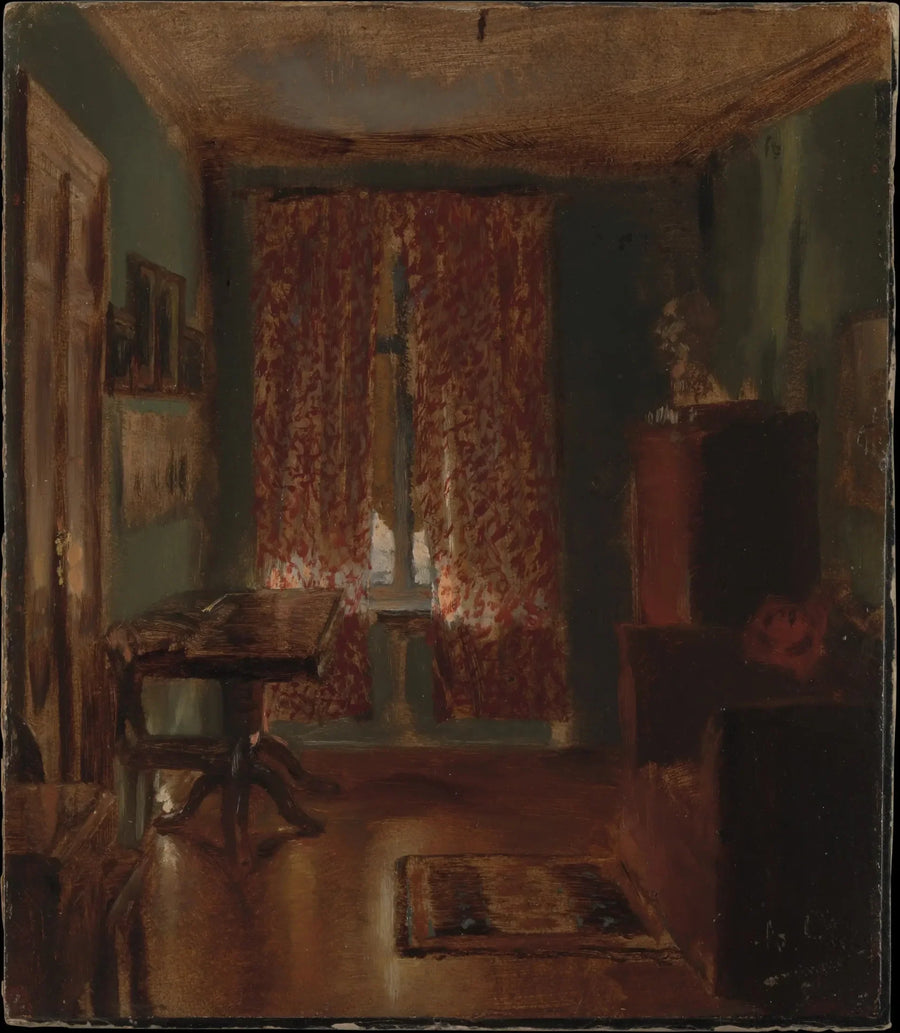 A sala do artista na Ritterstrasse - Adolph von Menzel