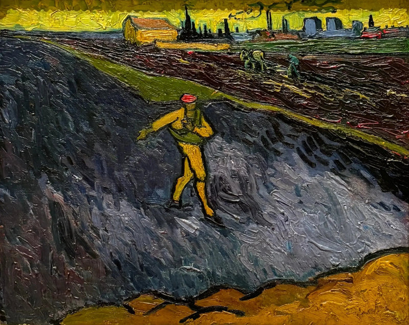 O Semeador: os arredores de Arles ao fundo - Vincent van Gogh