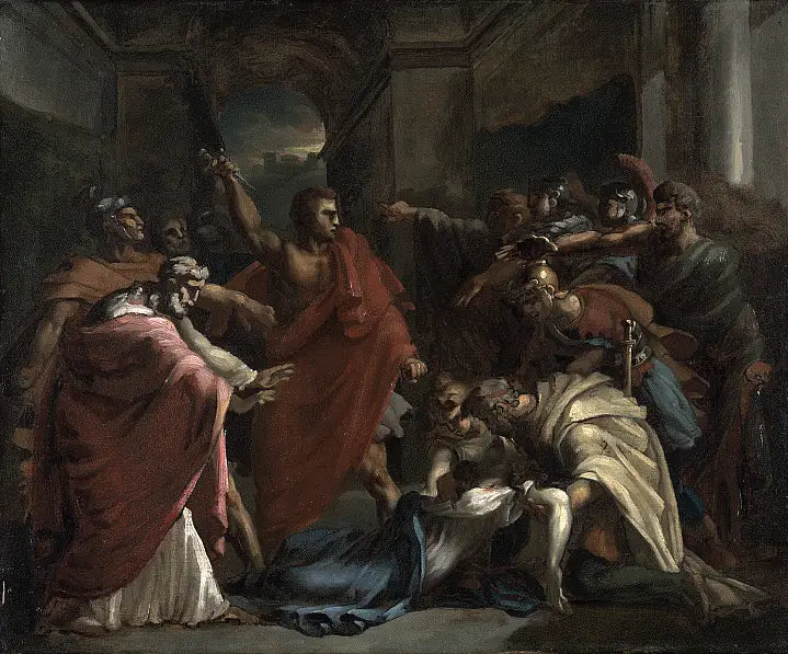 O juramento de Brutus após a morte de Lucrécia - Théodore Géricault