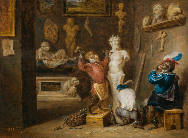 O Macaco escultor - David Teniers Júnior