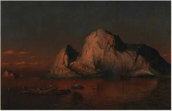 O sol da meia-noite no estreito de Melville, passagem do Noroeste - William Bradford