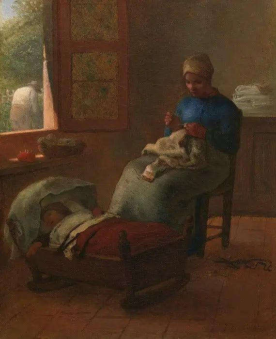 O sono do bebê - Jean-François Millet