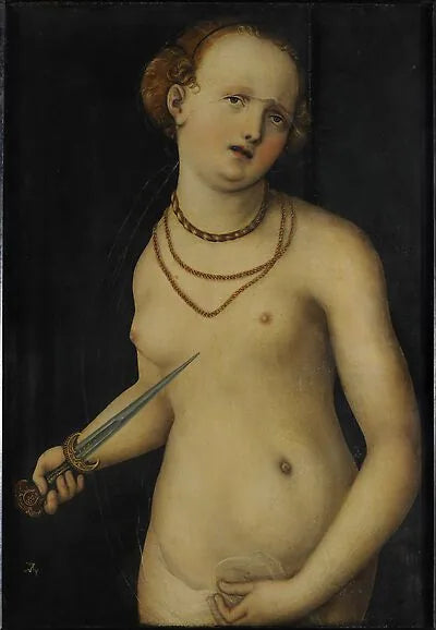 O suicídio de Lucrécia - Lucas Cranach, o Velho