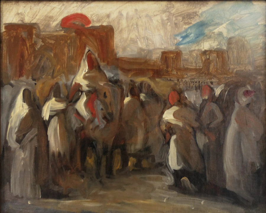 O sultão do Marrocos Moulay Abd-er-Rahmane recebendo o conde de Mornay, embaixador da França - Eugène Delacroix