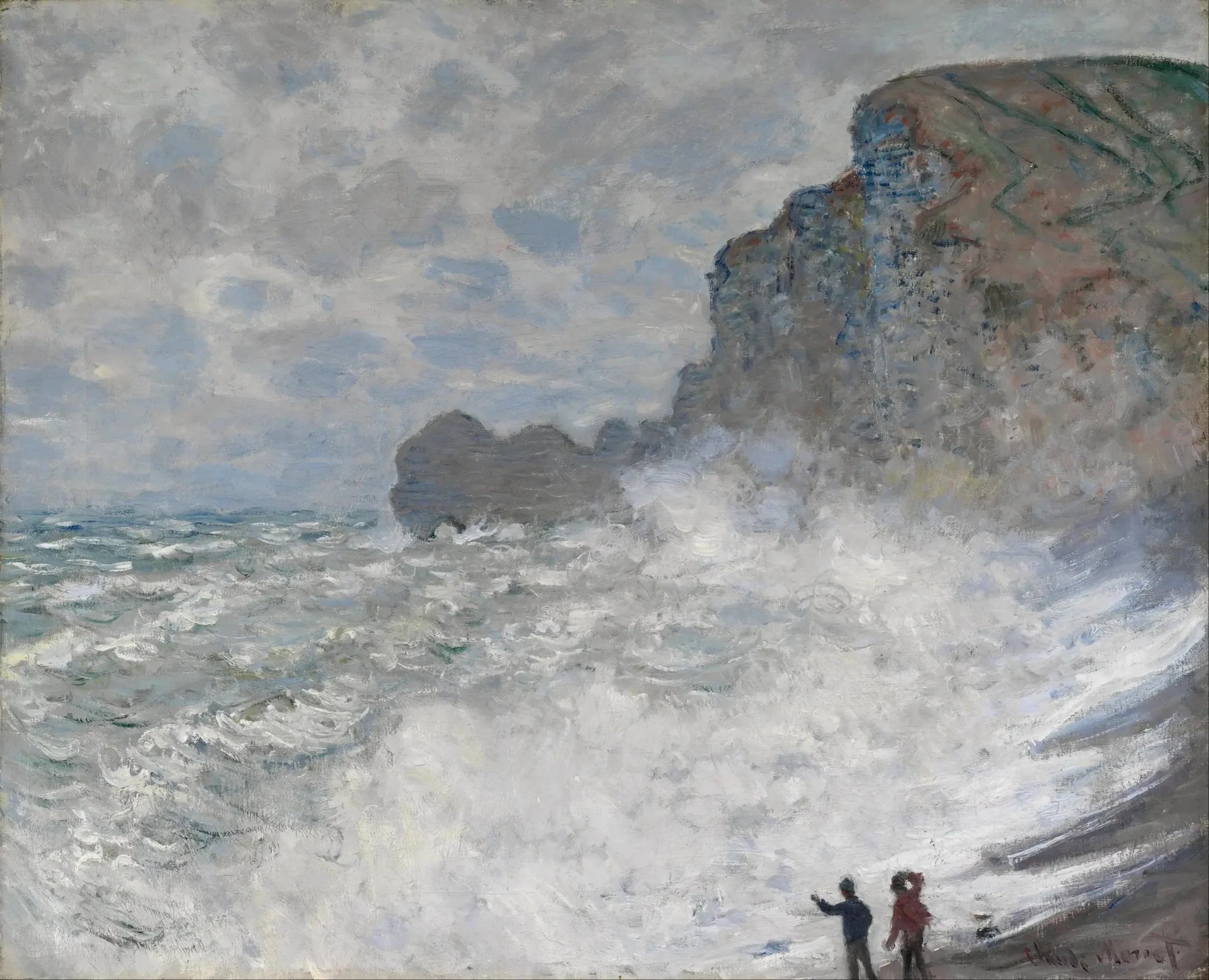 Le temps à Étretat - Claude Monet image 1 reproduction artisanale de tableau