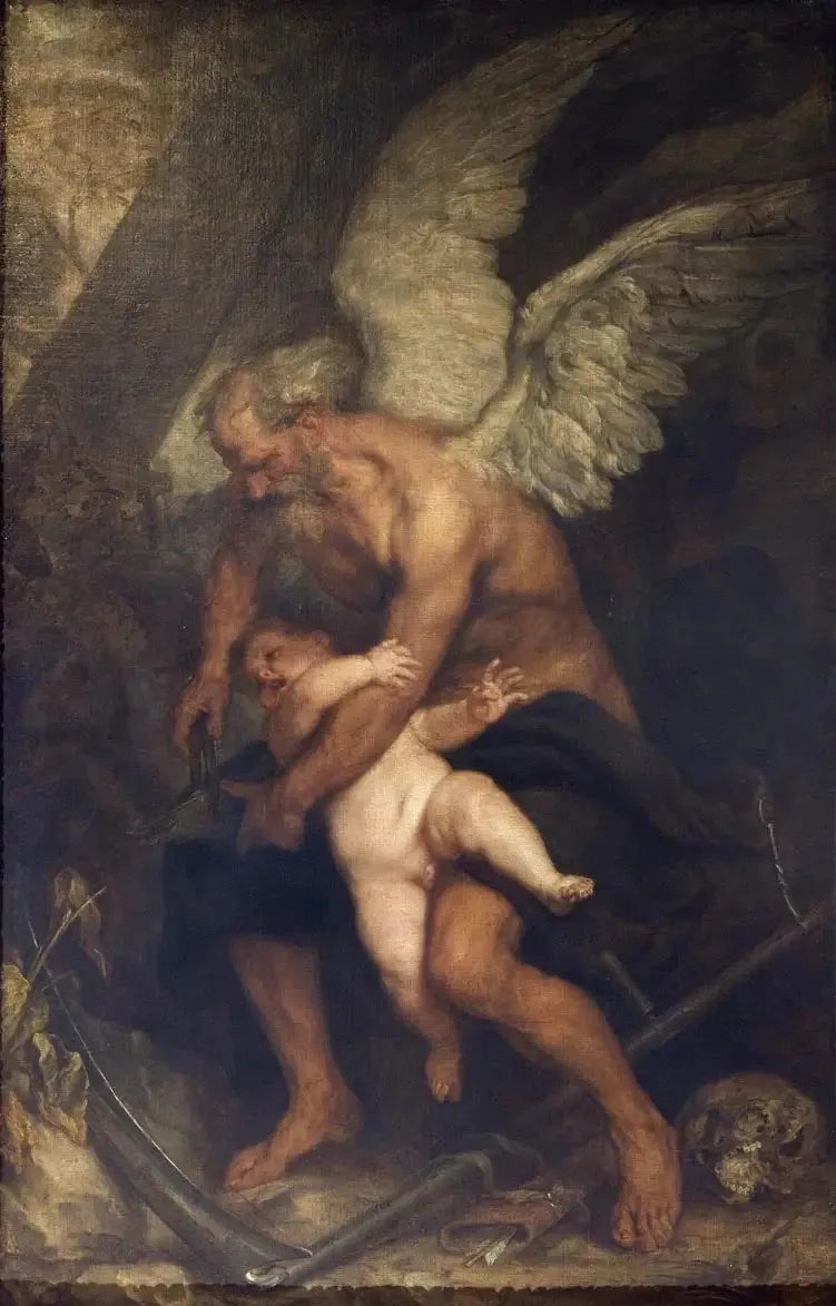 O Tempo cortando as asas do Amor - Antoine van Dyck