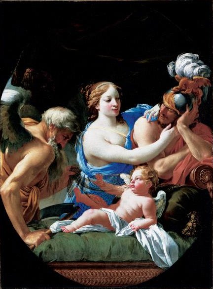 O tempo descobre o amor de Vênus e Marte - Simon Vouet