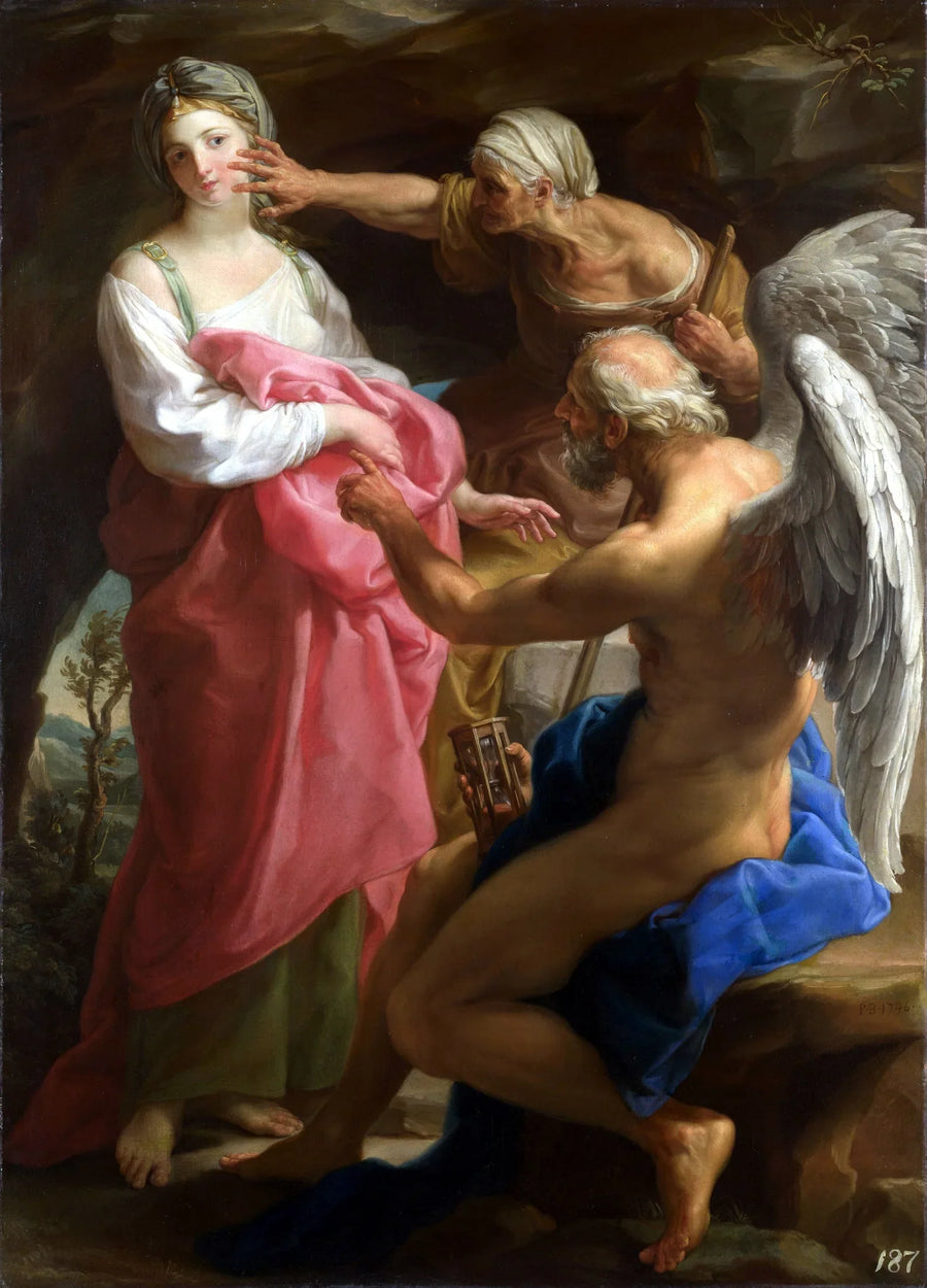 O Tempo ordena à Velhice destruir a Beleza - Pompeo Batoni