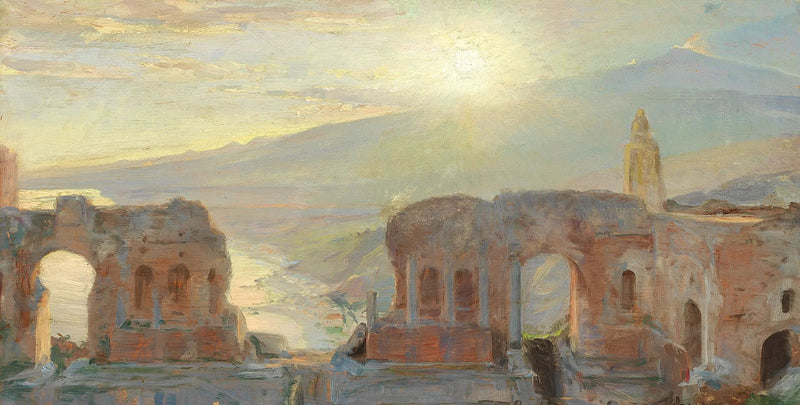 O teatro antigo de Taormina. - Peder Severin Krøyer