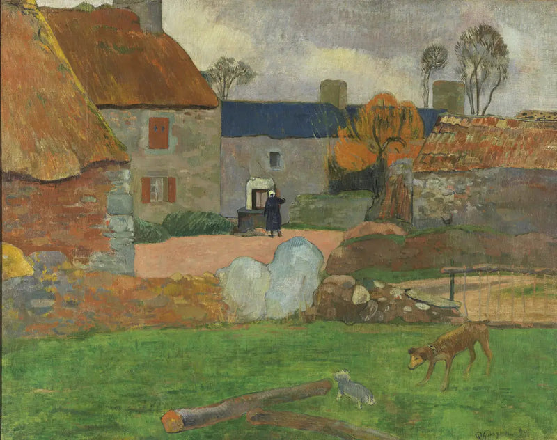 O Telhado Azul - Paul Gauguin