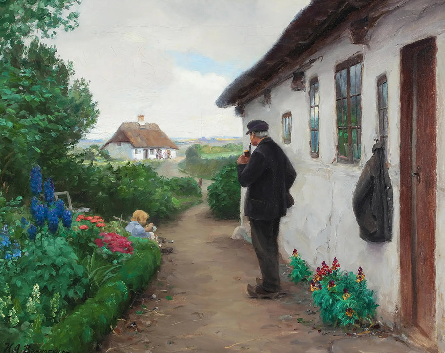 O trabalhador rodoviário Chr. Larsen de Jyllinge. - H. A. Brendekilde