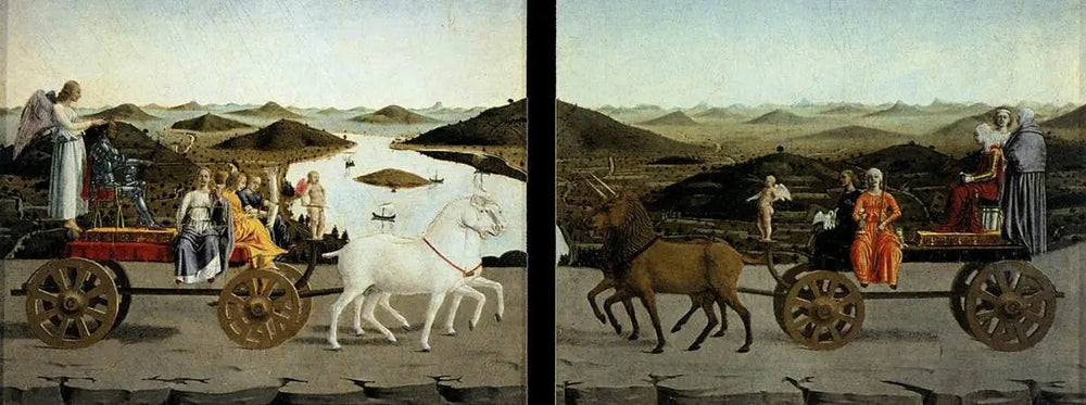 Le Triomphe de la chasteté - Piero della Francesca image 1 copie de tableau peinte à la main