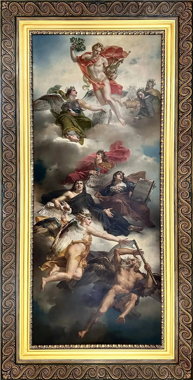 O Triunfo da pintura francesa: apoteose de Poussin, de Le Sueur e de Le Brun - Charles Meynier