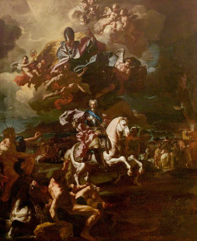 O triunfo do rei Charles III no assento de Gaeta - Francesco Solimena