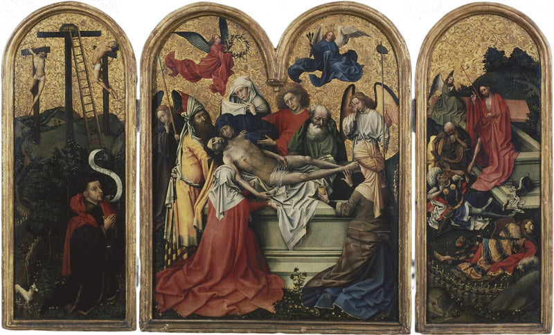 O tríptico de Seilern – A descida da cruz - Robert Campin