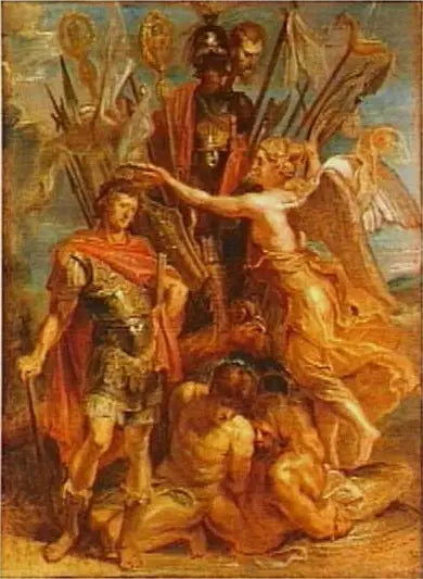 O troféu elevado a Constantin - Peter Paul Rubens