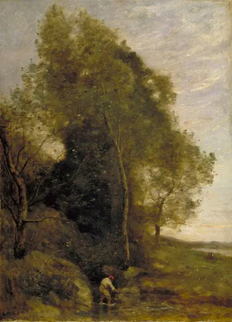 O buraco dos camarões - Jean-Baptiste Camille Corot