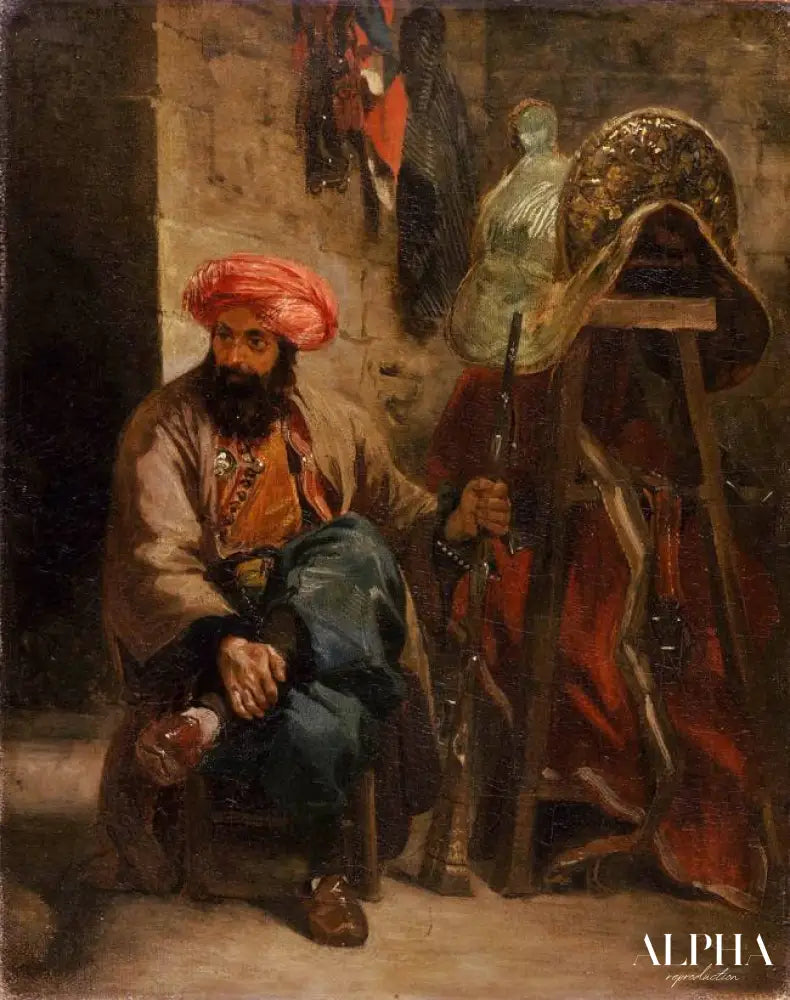 Le Turc avec une selle - Eugène Delacroix - Reproductions de tableaux et peintures haut de gamme