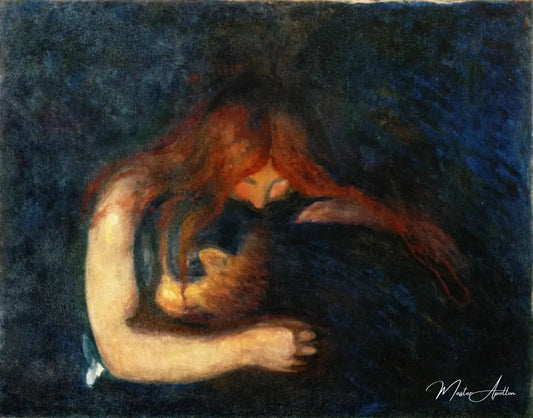 Le vampire - Edvard Munch - Reproductions de tableaux et peintures haut de gamme