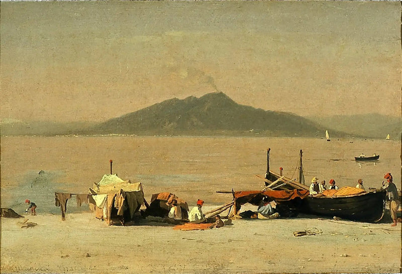 Vesúvio visto de Marina Grande, Capri - Sanford Robinson Gifford
