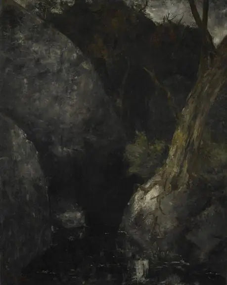 A velha árvore na garganta - Gustave Courbet
