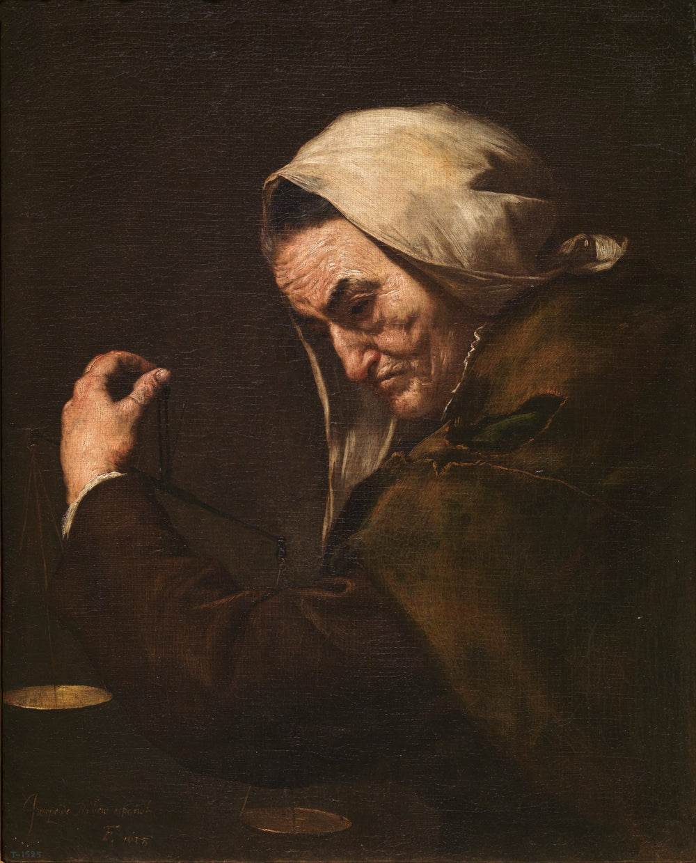 Le vieil usurier - Jusepe de Ribera image 1 copie de tableau peinte à la main
