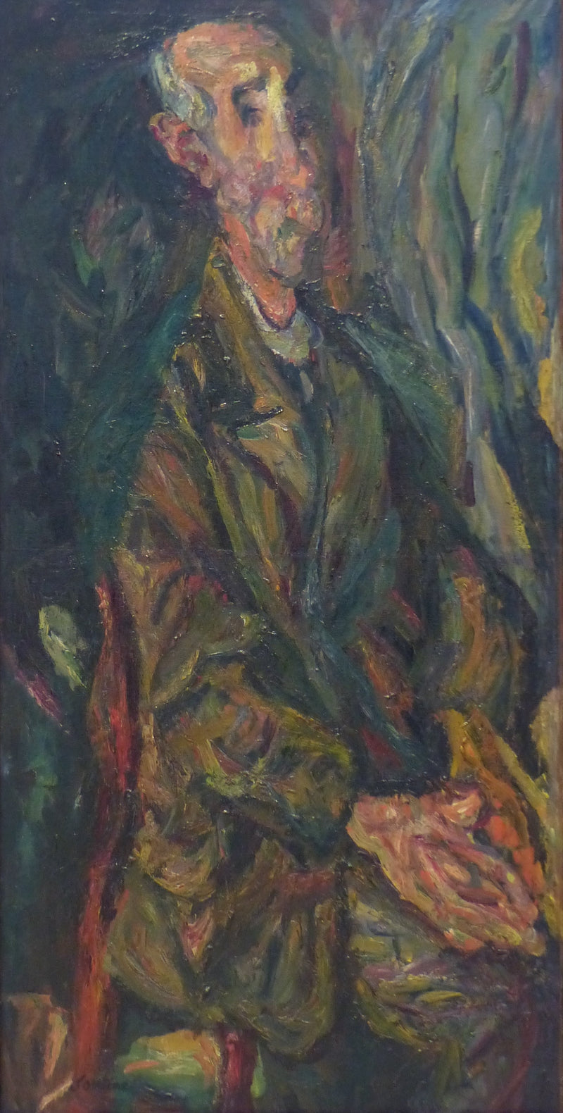 O velho de mãos juntas - Chaim Soutine