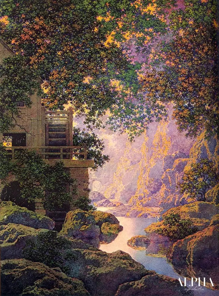 Le vieux Glen Mil - Maxfield Parrish - Reproductions de tableaux et peintures haut de gamme