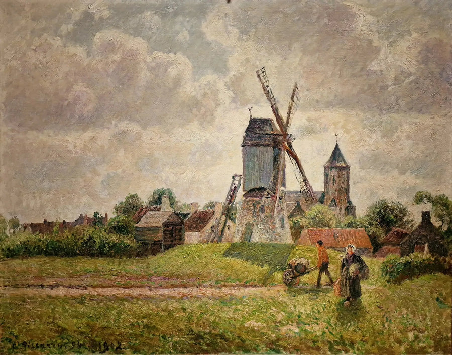 O velho moinho de Knokke - Camille Pissarro