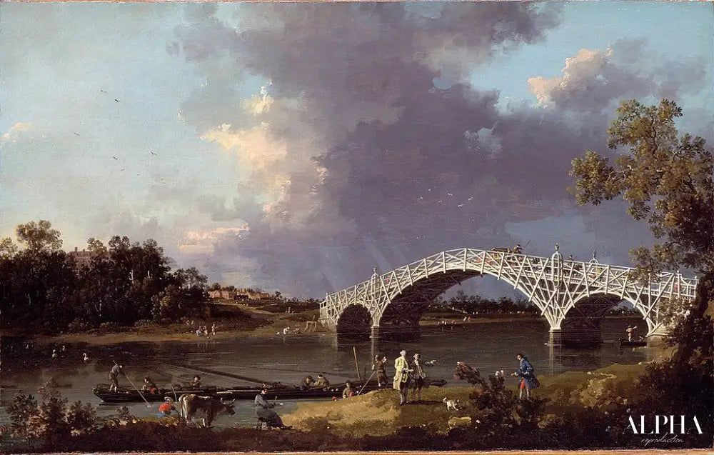 Le vieux pont de Walton - Canal Giovanni Antonio - Reproductions de tableaux et peintures haut de gamme