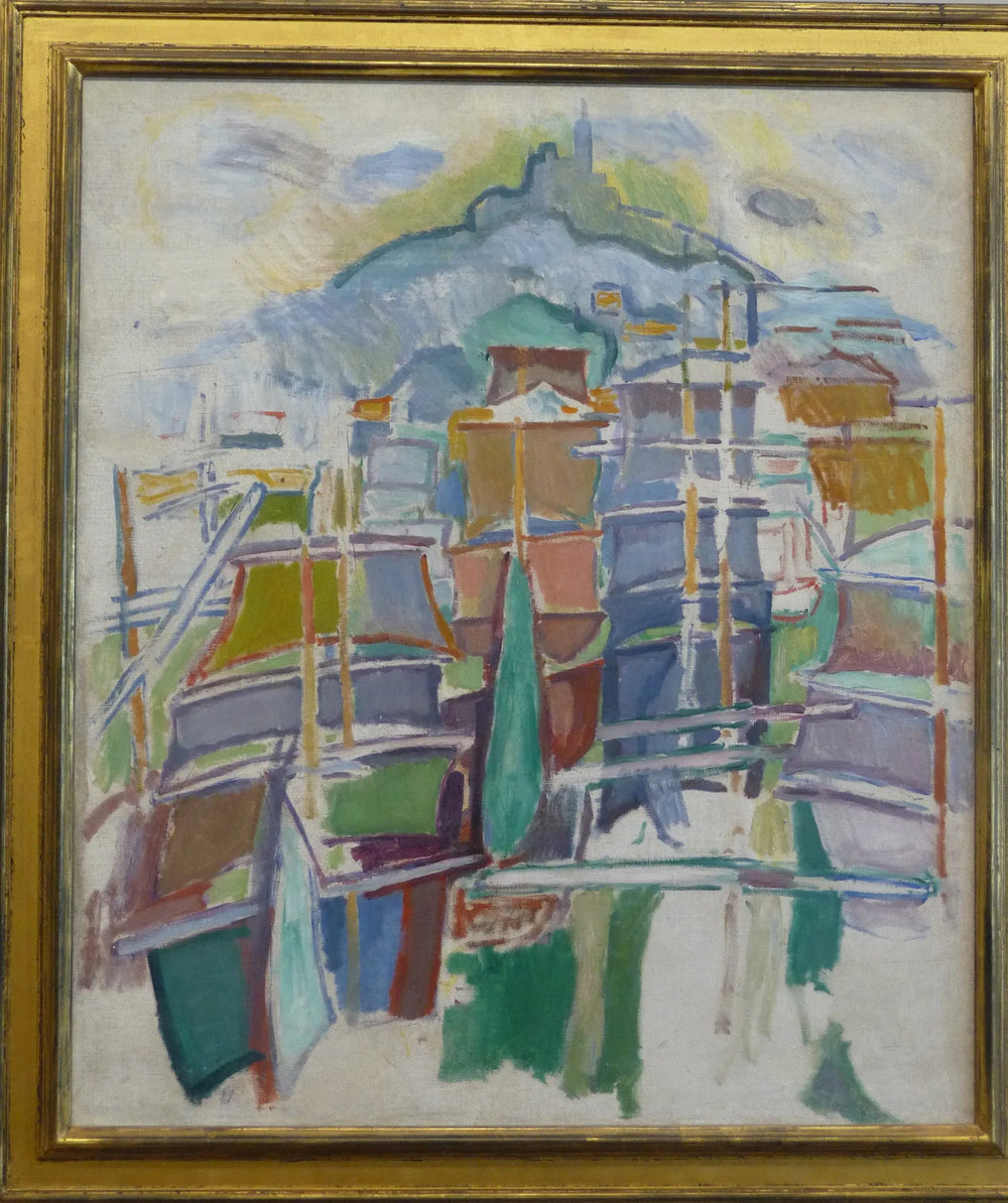 Le vieux port de Marseille et Notre Dame de la Garde - Raoul Dufy image 1 reproduction de peinture à l’huile