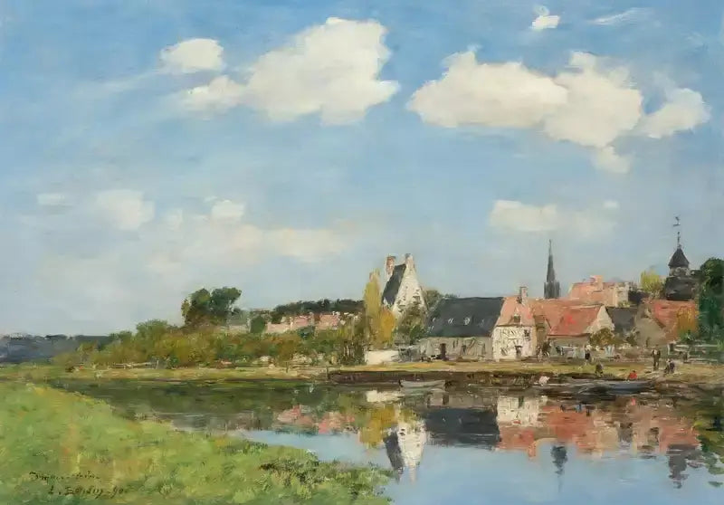 O antigo porto de Touques - Eugène Boudin