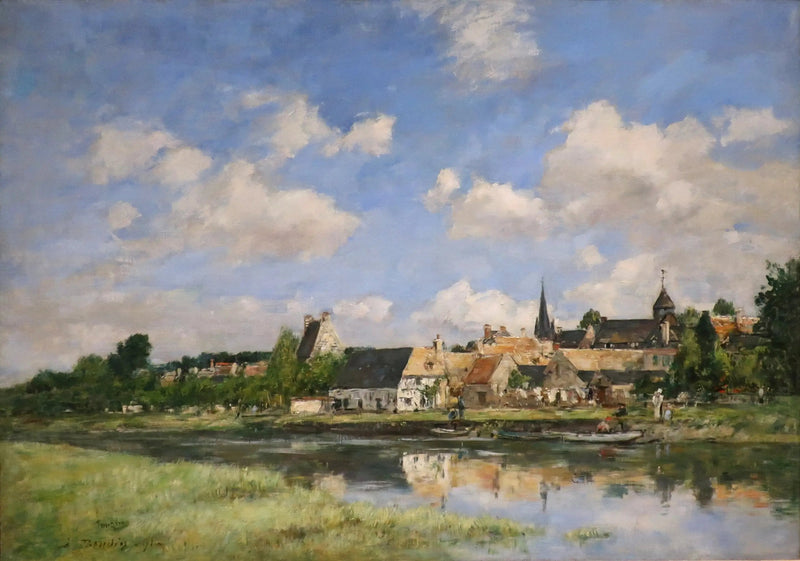 O antigo porto de Touques - Eugène Boudin