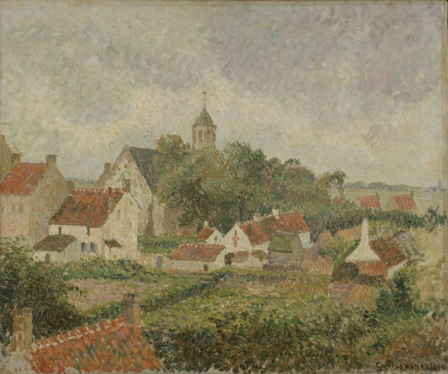 A aldeia de Knocke - Camille Pissarro