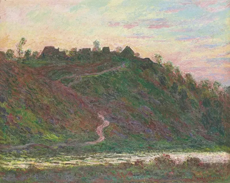 Reproduction du tableau « Le village de La Roche-Blond au soleil couchant - Claude Monet » par Alpha Reproduction en peinture à l’huile