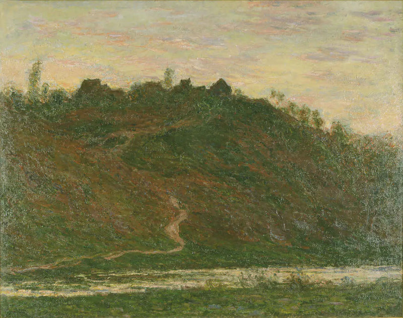 A aldeia de La Roche-Blond, Efeito do entardecer - Claude Monet
